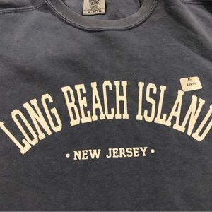 Long Beach Island NJ sweatshirt, blue, women’s size XL, NEW